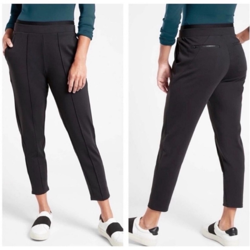 Athleta‎ Venice Heathered Pintuck Crop Ankle Zipper Pants